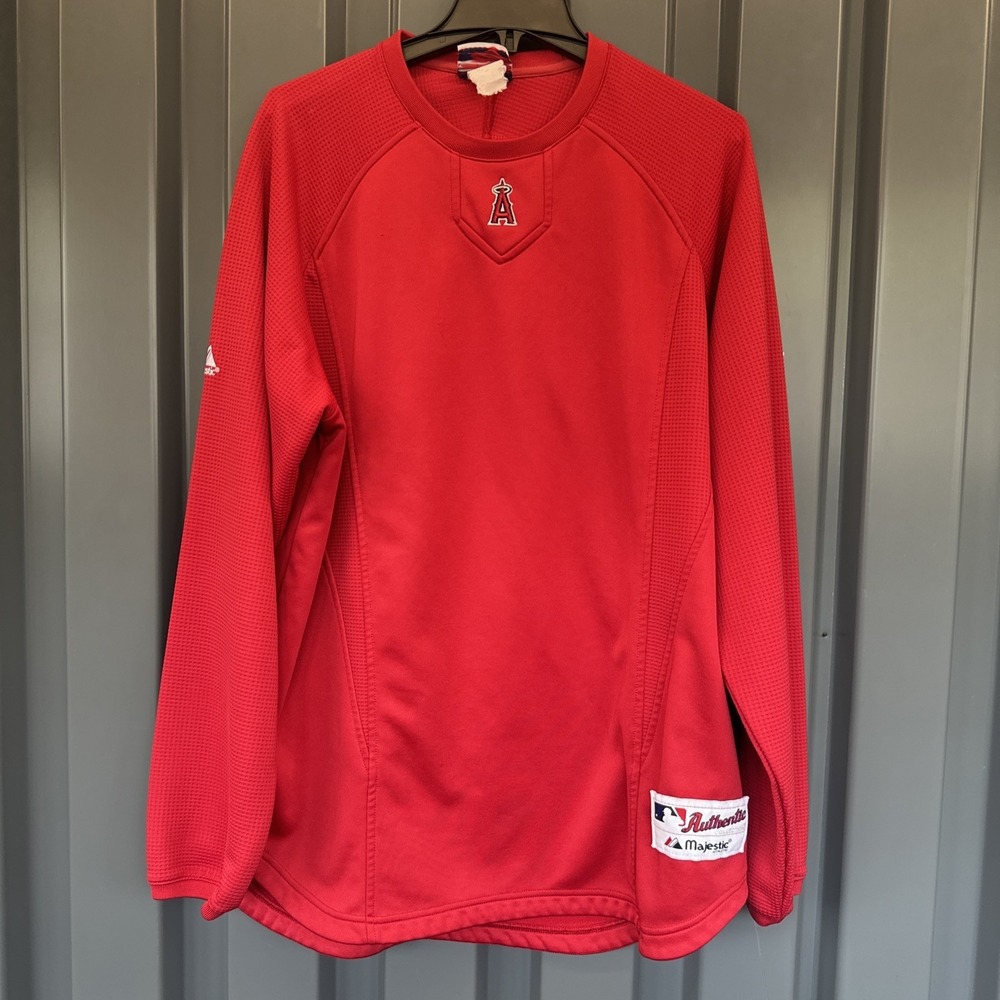Collectible MAJESTIC MLB Apparel Anaheim Angels‎ Thermal Long Sleeve Shirt Sz XL
